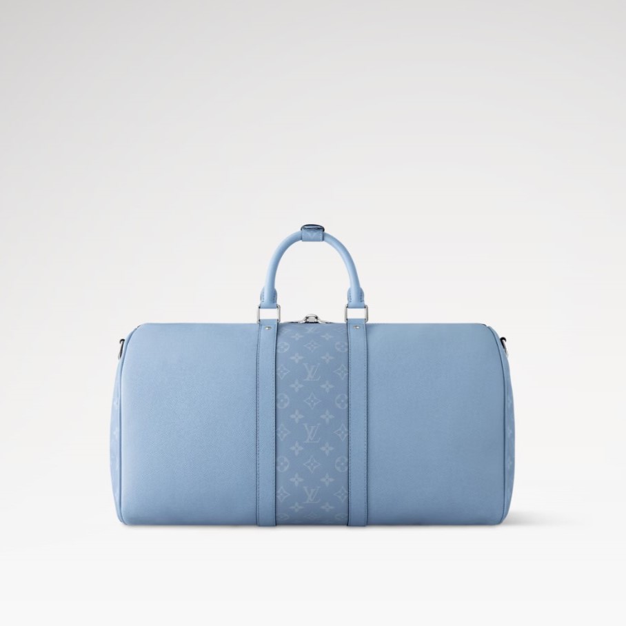 [True-to-ORIGINAL] L0vis Vvtt0n Keepall Bandoulière 50 Sky Blue 19.7in/50cm M14122