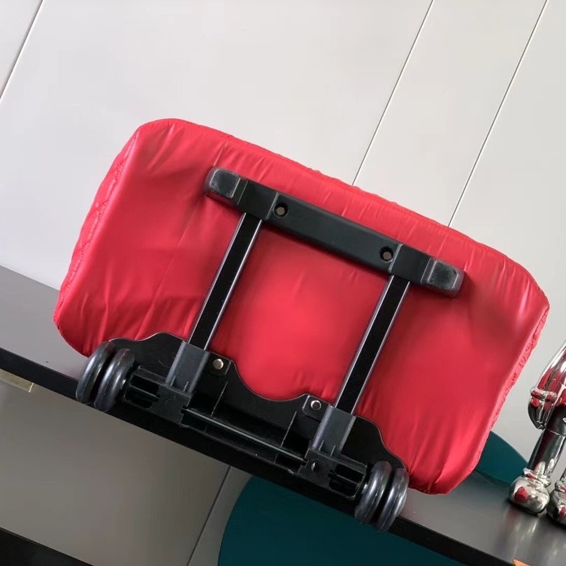 Ch**el Classic Quilted Suitcase Red 17.7in/45cm