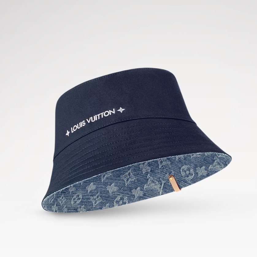 L0vis Vvtt0n Denim Bucket Hat Blue For Women M7951M