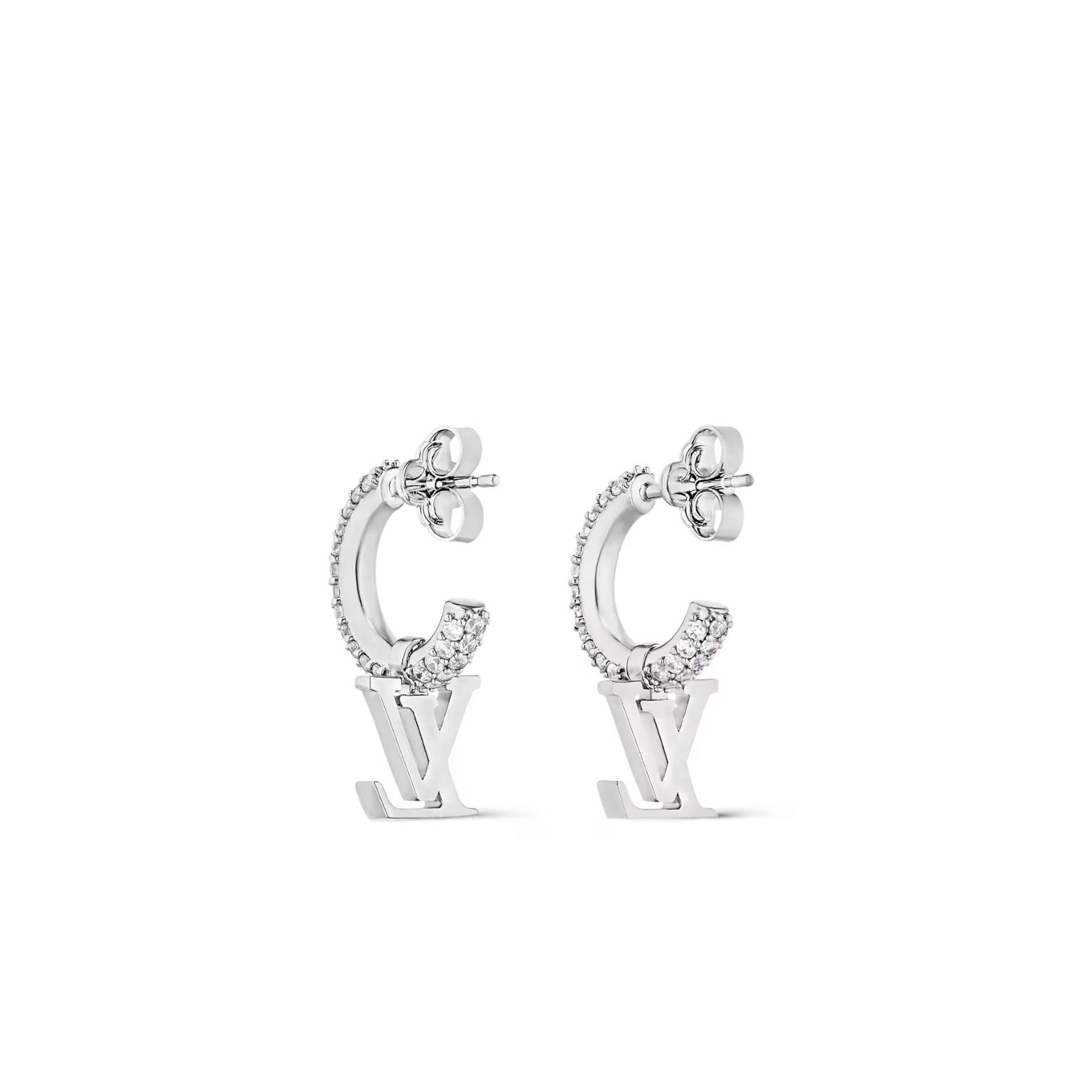 L0vis Vvtt0n Iconic Earrings Silver-Toned For Women – M02276