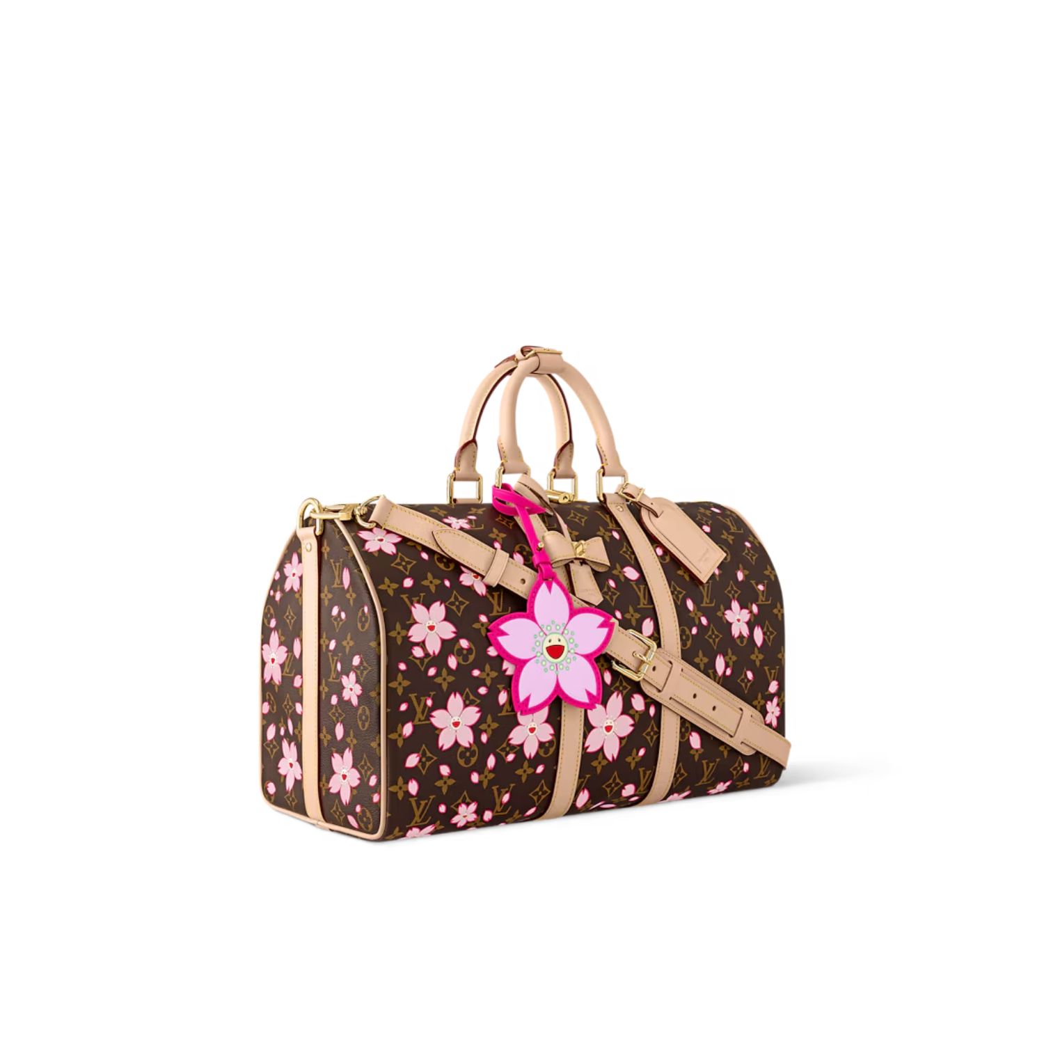 L0vis Vvtt0n LV x Murakami Keepall Bandoulière 45 Sakura Brown 45cm/18in – M13752