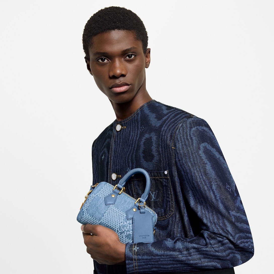 L0vis Vvtt0n Speedy 18 Bandoulière Bags Blue For Men 18cm/7.1in – N00208