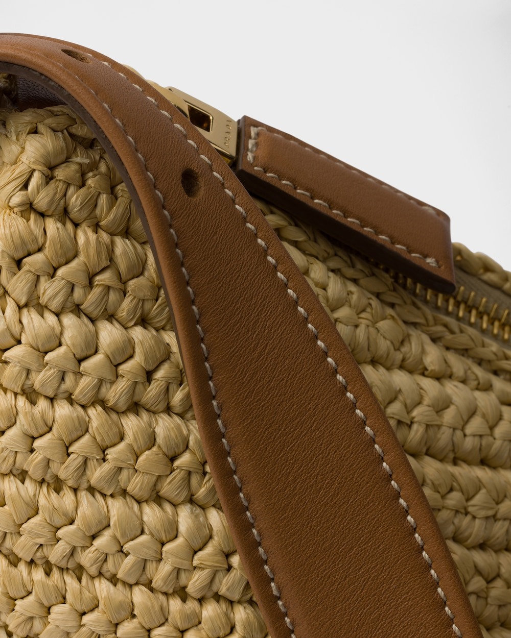 Pra*a Small Aimée Large Bag Natural For Women 34cm/13in – 1BC247_2MG3_F0018_V_OOO