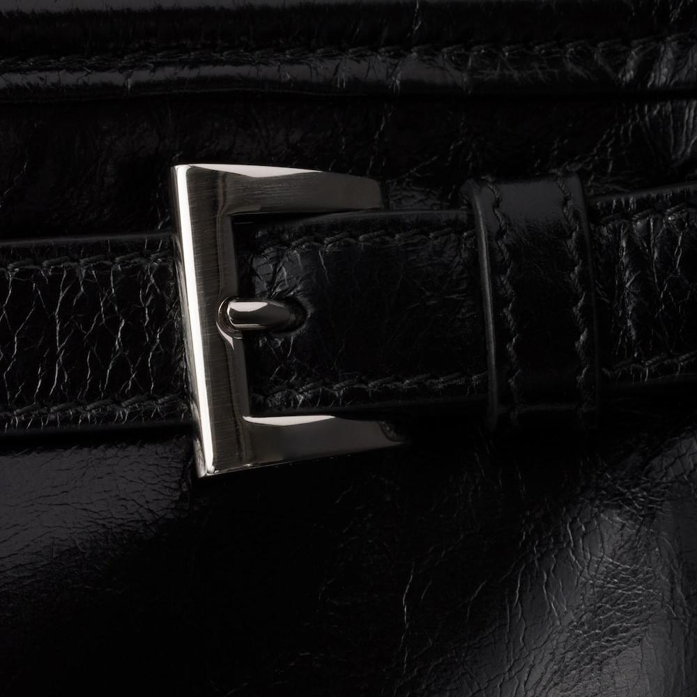 Pra*a Bonnie Leather Tote Bag Black For Men 19.7in/50cm 2VG128_2CYR_F0002_V_OOO