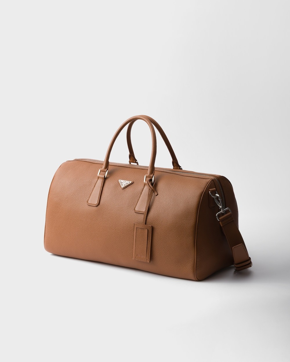 Pra*a Leather Duffel Bag Cognac For Men 50cm/20in – 2VC048_2BBE_F0046_V_OOO