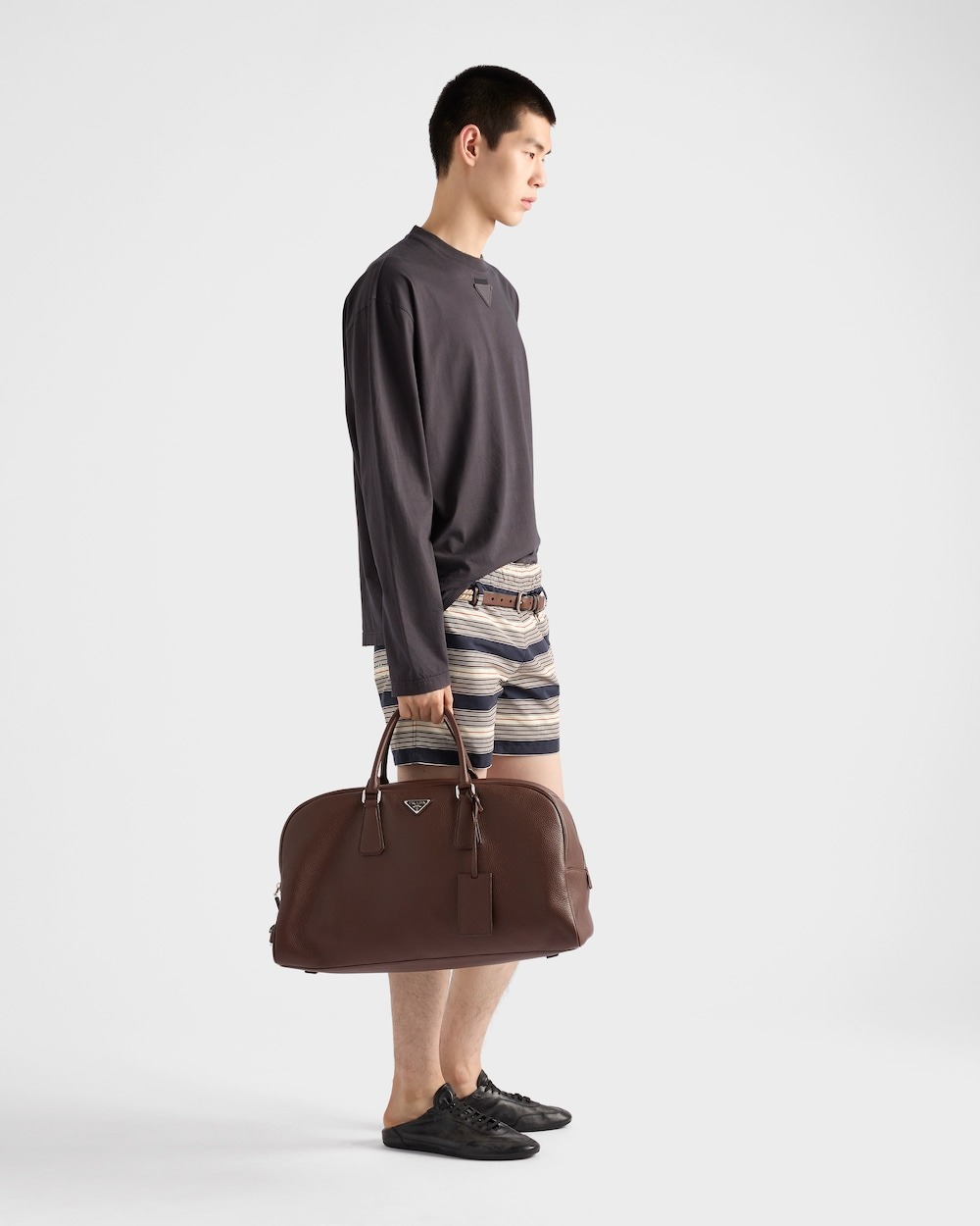 Pra*a Leather Duffle Bag Sienna For Men 50cm/20in – 2VC049_2BBE_F0038_V_OOO