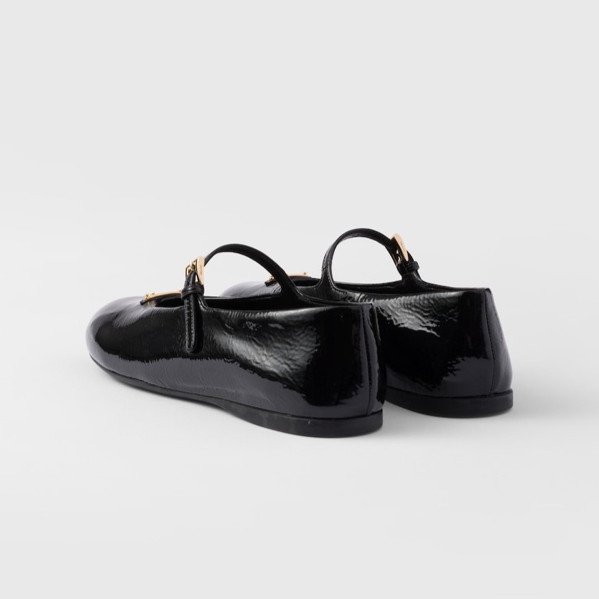 Pra*a Patent Leather Ballerinas Black For Women 1F793N_H27_F0002_F_005