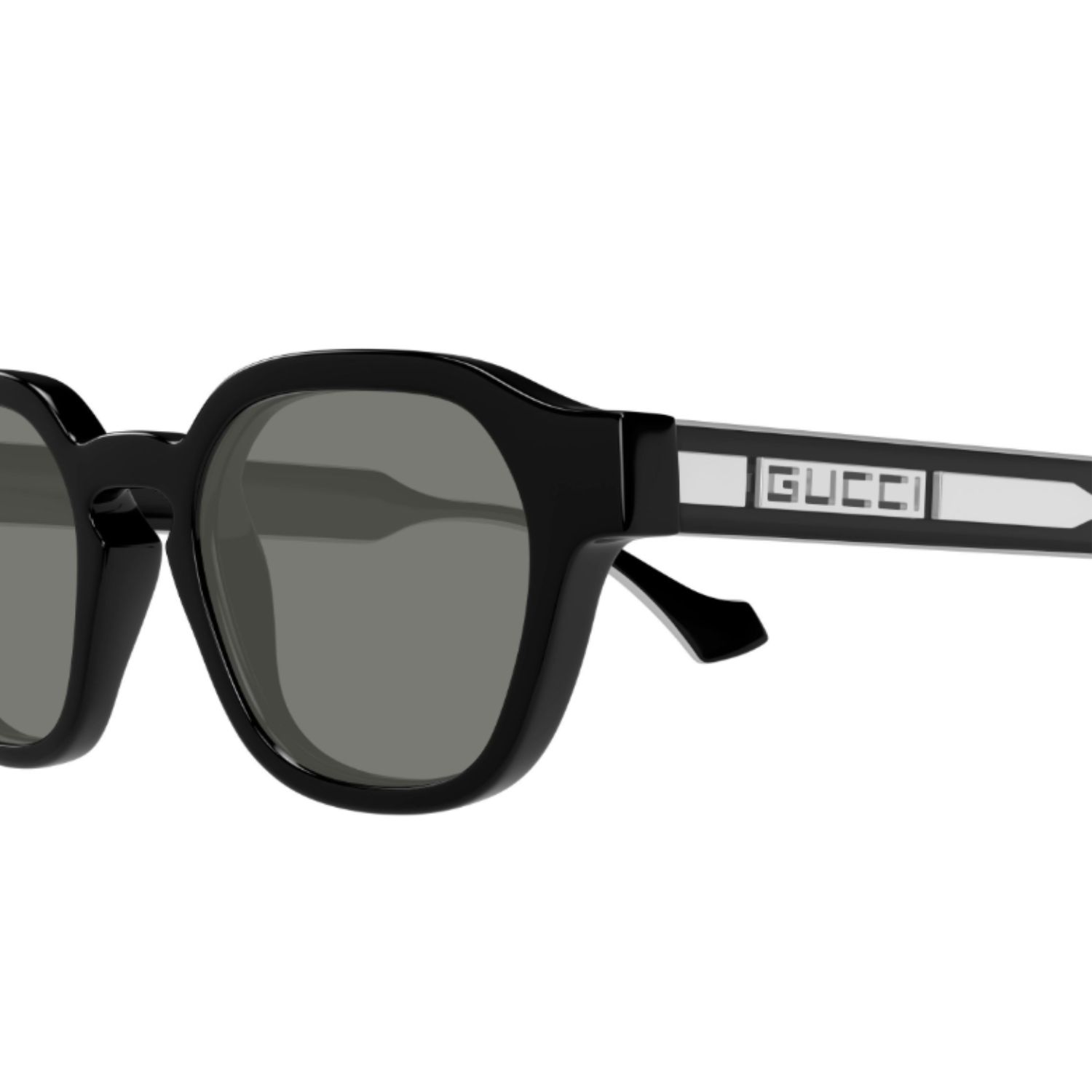 Gvc*1 Sunglasses Glossy Black With Silver Toned