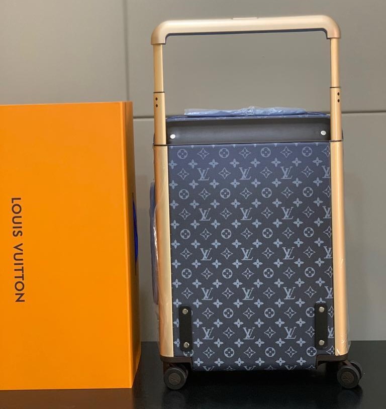 L0vis Vvtt0n Horizon 55 Suitcase Navy Blue For Men 21.7in/55cm