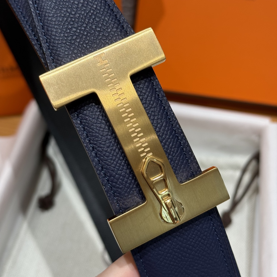 H**me5 “H-Zip” 38mm Reversible Belt Navy Blue & Black