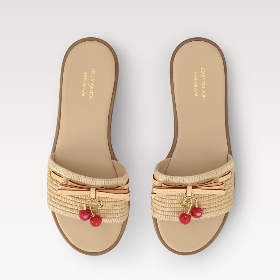 L0vis Vvtt0n LV x TM Lily Flat Mule Raffia For Women 1AHLRN