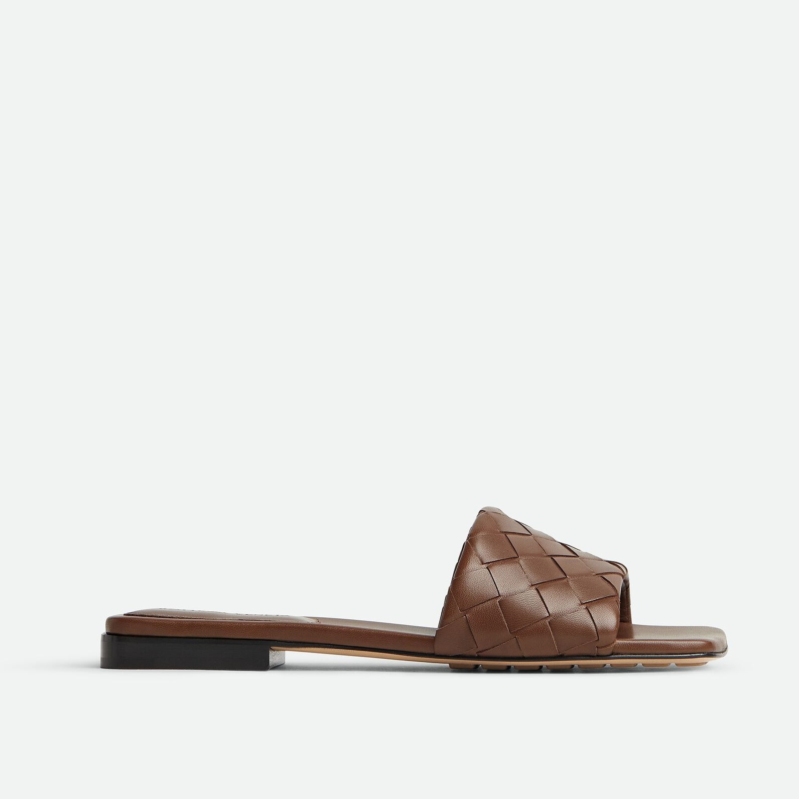 B0tt*ga Ven*ta Parco Flat Mule Dark Leather For Women 837737V2ED02509