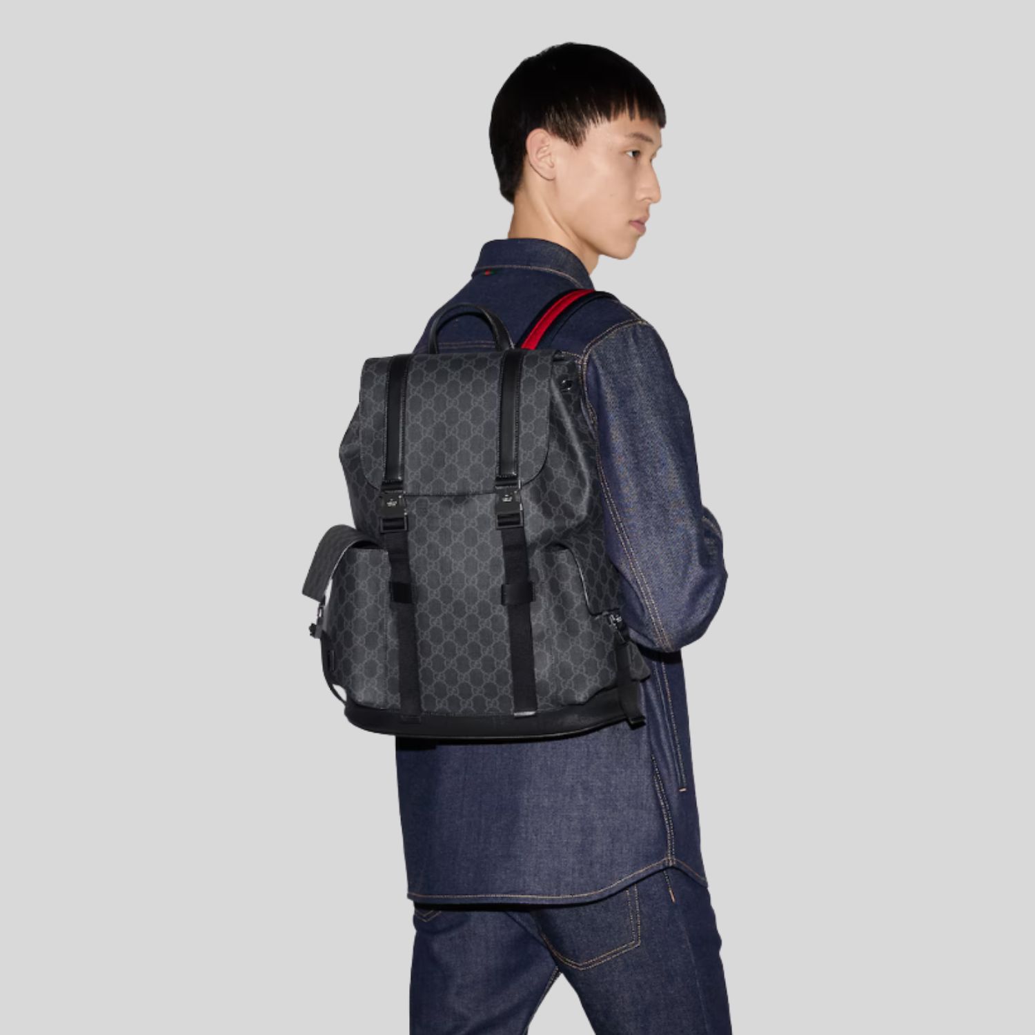 Gvc*1 Large Backpack Black For Men 45cm/18.1in – 792080 FADJQ 1185