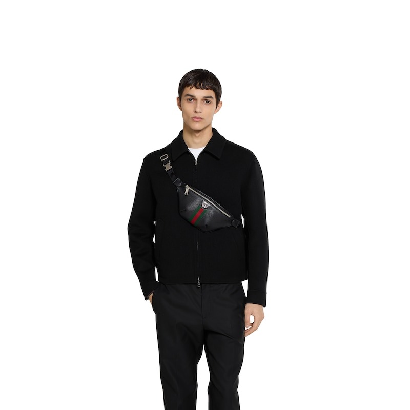 [True-to-ORIGINAL] Gvc*1 Ophidia Small Belt Bag Black For Men 30cm/11.8in 839106 AAE1B 1043