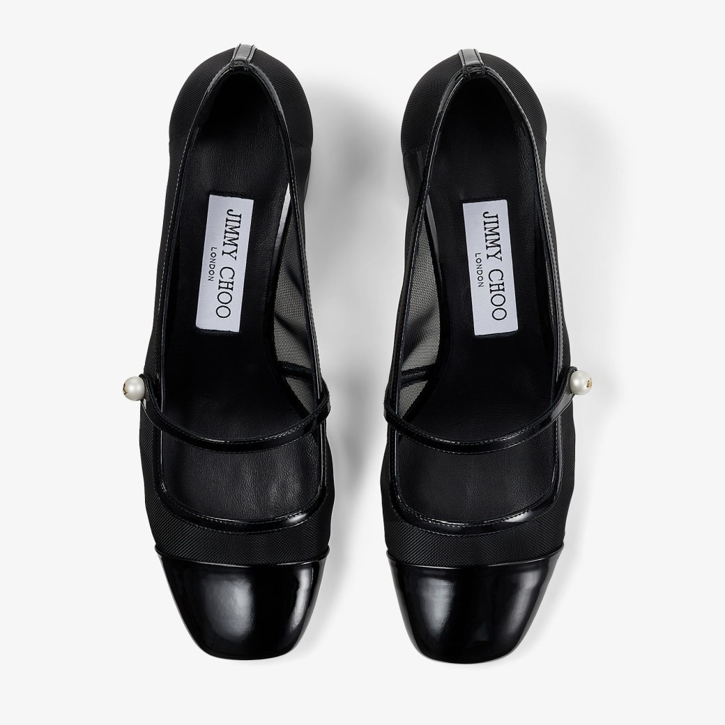 J1m*y Ch00 Elisa 45 Mesh Pumps Black For Women ELISA45TNX