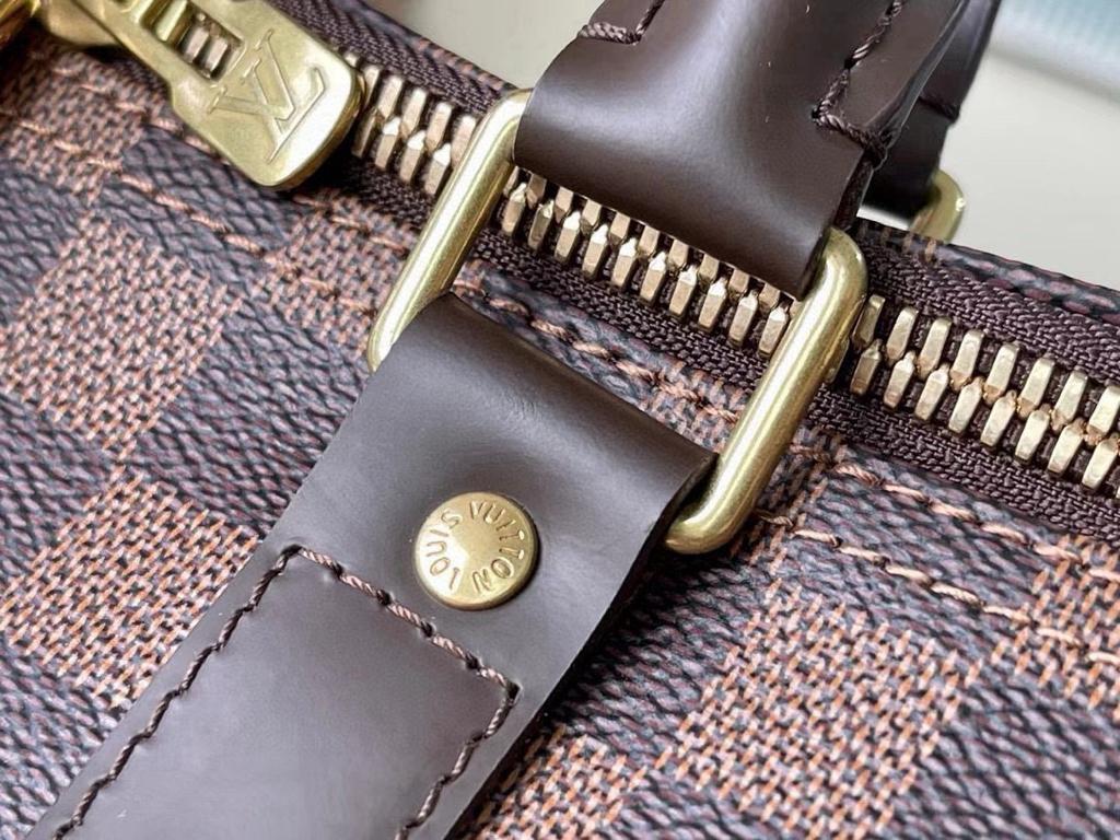 [True-to-ORIGINAL] L0vis Vvtt0n Keepall Bandoulière 50 Damier Ebene Canvas Bag Brown For Men 19.7in/50cm