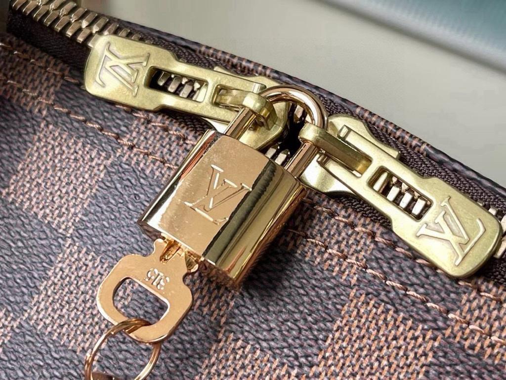 [True-to-ORIGINAL] L0vis Vvtt0n Keepall Bandoulière 50 Damier Ebene Canvas Bag Brown For Men 19.7in/50cm