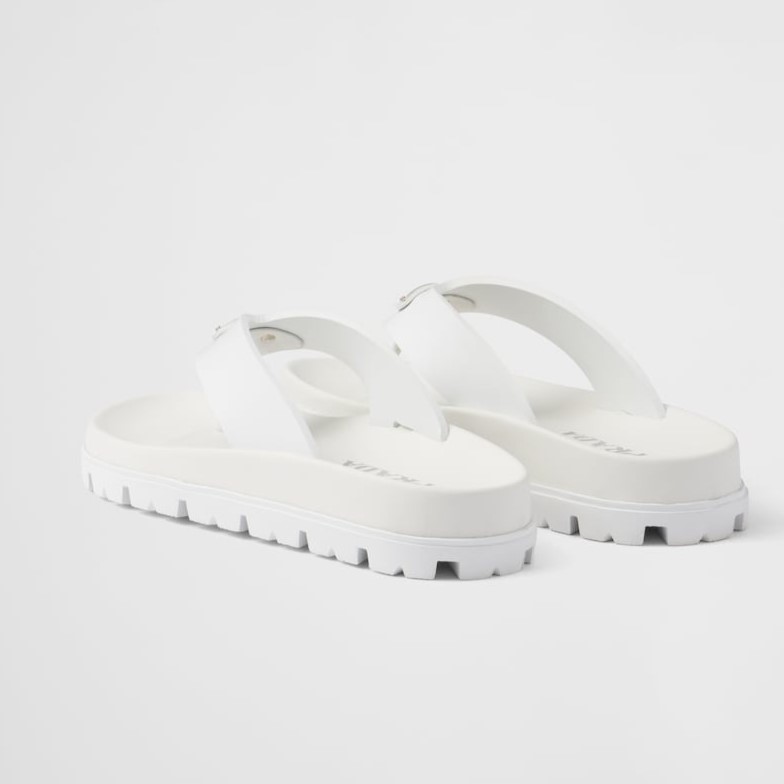 Pra*a Rubber Thong Sandal White For Men – 1Y420N_3LKK_F0009_F_020