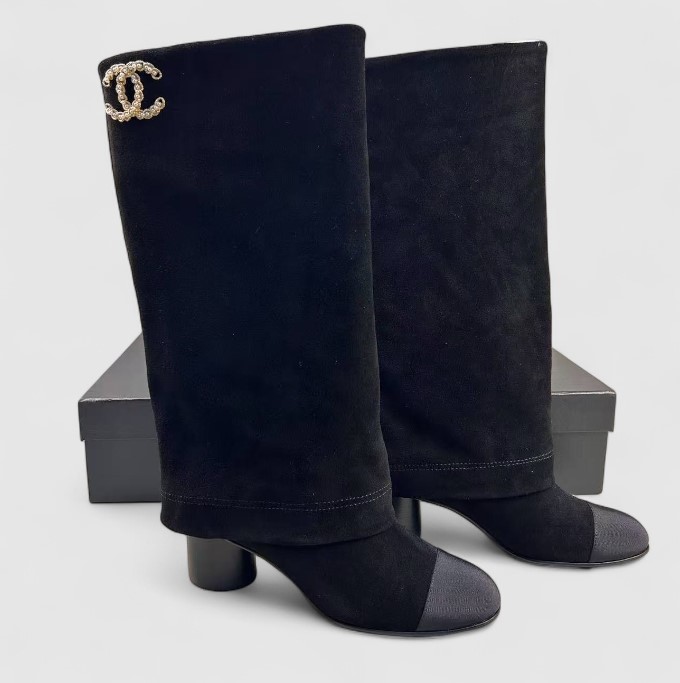 Ch**el High Boots Black For Women G46678 B21596 94305