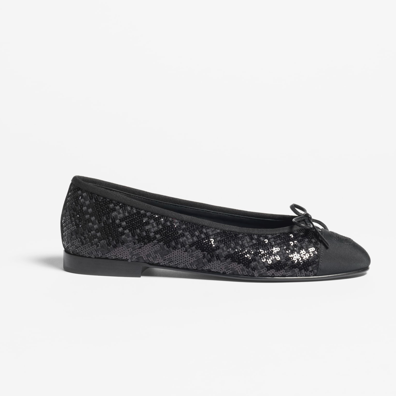 Ch**el Sequins Ballet Flats Black For Women G02819-B21768-94305