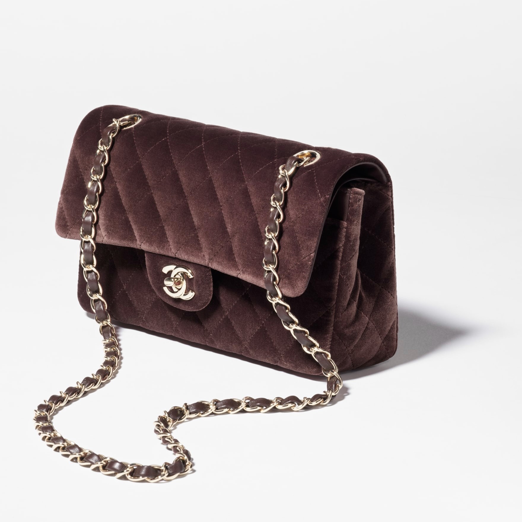 [True-to-ORIGINAL] Ch**el Small Classic Handbag Dark Brown For Women 9.1in/23cm A01113-B20703-U1115