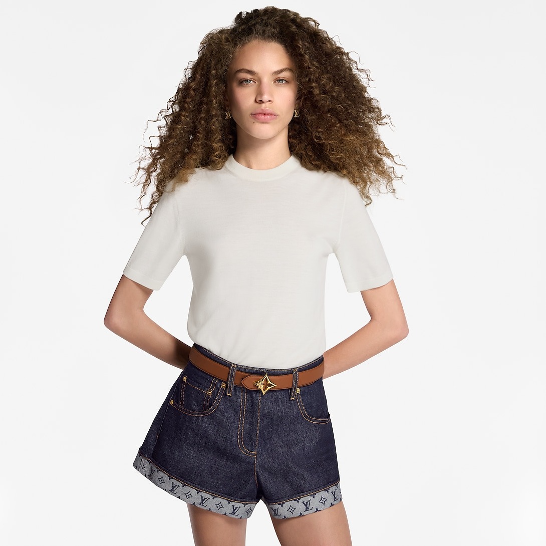 L0vis Vvtt0n LV Flowergram 30mm Reversible Belt Cognac For Women M4392U