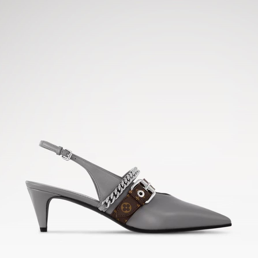 L0vis Vvtt0n LV Vibe Slingback Pump Gray For Women 1AHL15