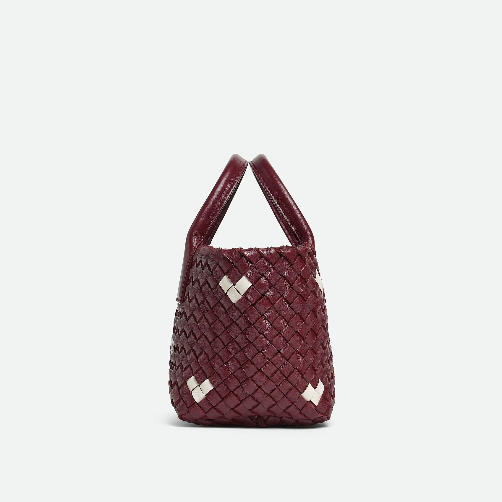 [True-to-ORIGINAL] B0tt*ga Ven*ta Mini Cabat Barolo/White For Women 20cm/7.9in 818017V52B12352