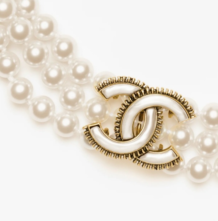 Ch**el Pearl Choker For Women ABE564 B18611 NAANF