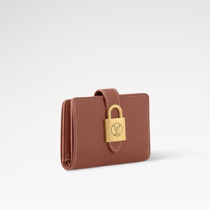 L0vis Vvtt0n Low Key Compact Wallet Cognac For Women 4.3in/11cm M12148