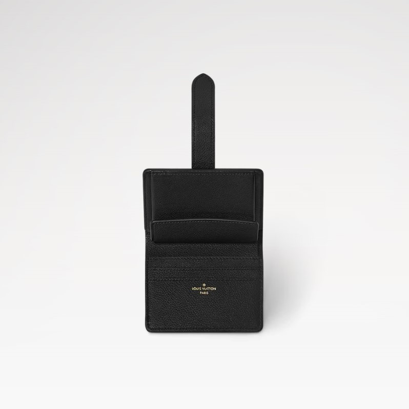 L0vis Vvtt0n Low Key Compact Wallet Black For Women 4.3in/11cm M12408