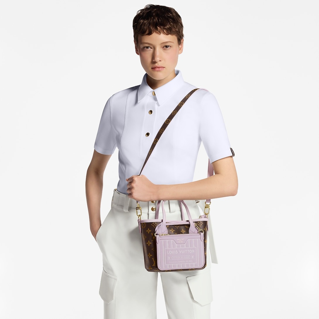 [True-to-ORIGINAL] L0vis Vvtt0n Neverfull Bandoulière Inside Out BB Misty Lilac For Women 26cm/10.4in M25656