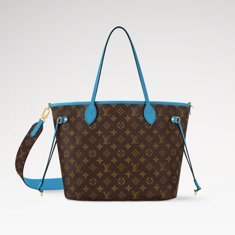 L0vis Vvtt0n Neverfull Bandoulière Inside Out MM Gaston Blue For Women 12.2in/31cm M13753