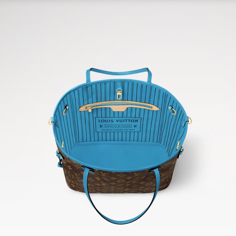 L0vis Vvtt0n Neverfull Bandoulière Inside Out MM Gaston Blue For Women 12.2in/31cm M13753