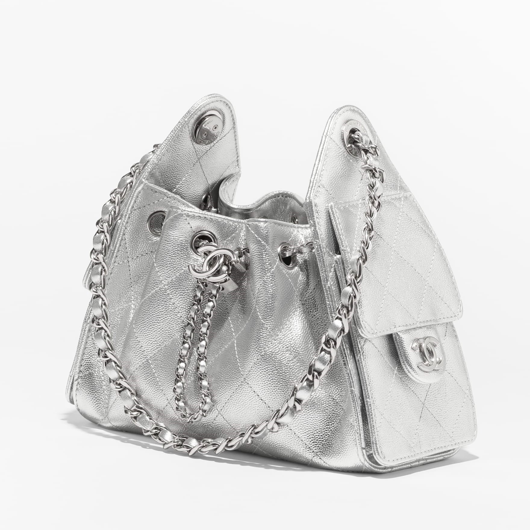 Ch**el 25 Mini Handbag Silvery For Women 8.7in/22cm‎ AS5631-B22716-U5341