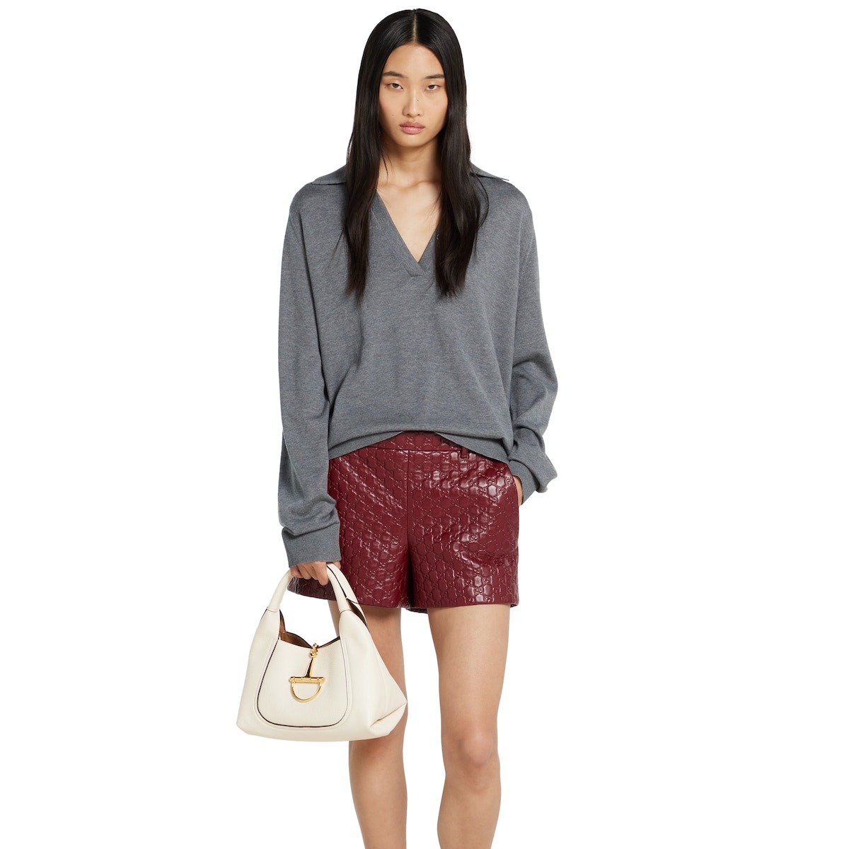 Gvc*1 Softbit Medium Top Handle Bag White For Women 10.8in/27cm ‎837467 AAEAO 9050