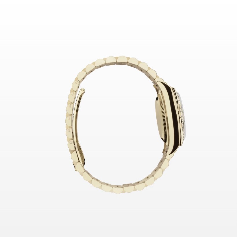 R01ex Lady-Datejust Watch Gold Toned White Pearl Dial 28mm For Women 279138RBR-0015