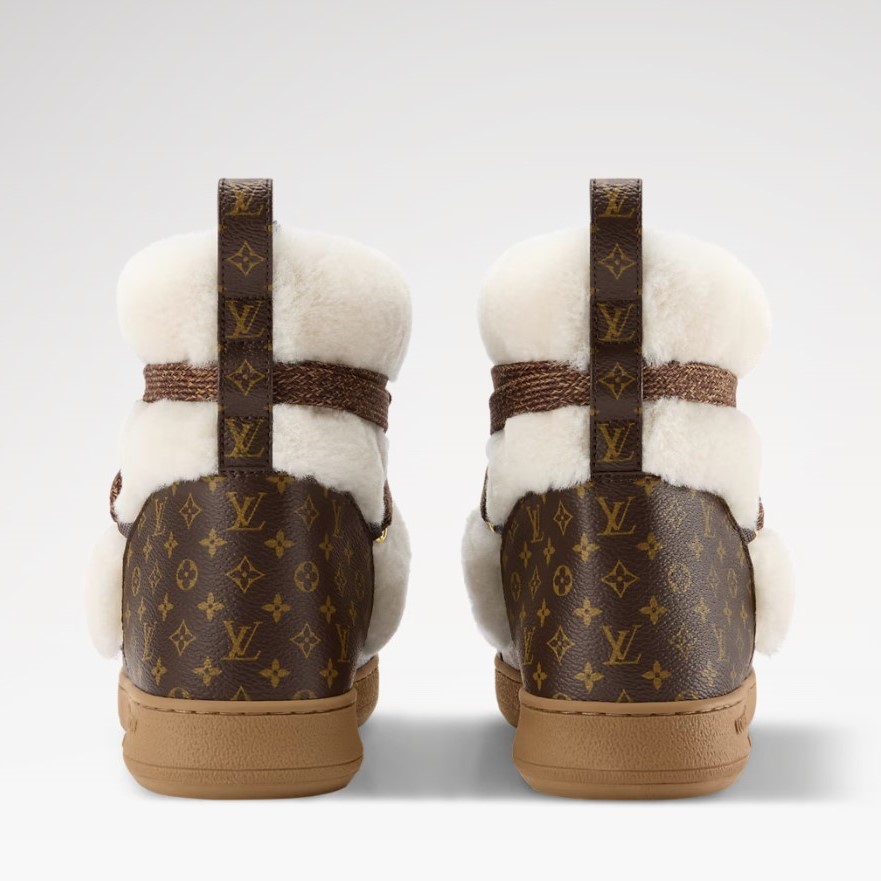 L0vis Vvtt0n LV Cloud Lace-Up Ankle Boots Sneaker Beige For Women 1AIV31