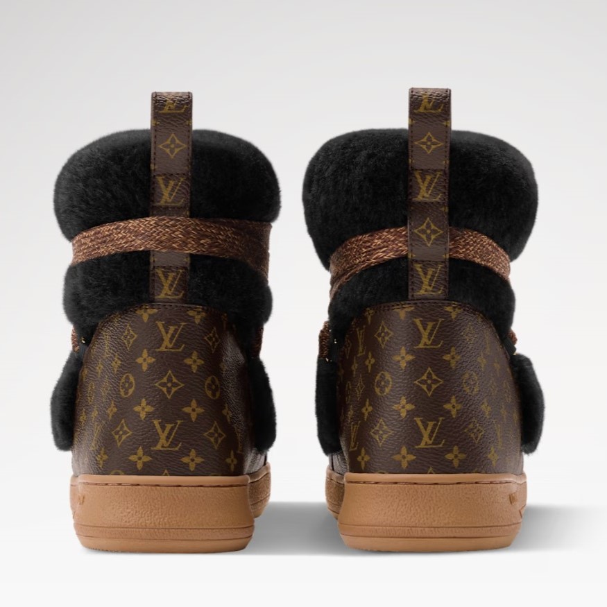 L0vis Vvtt0n LV Cloud Lace-Up Ankle Boots Sneaker Noir For Women 1AIV15