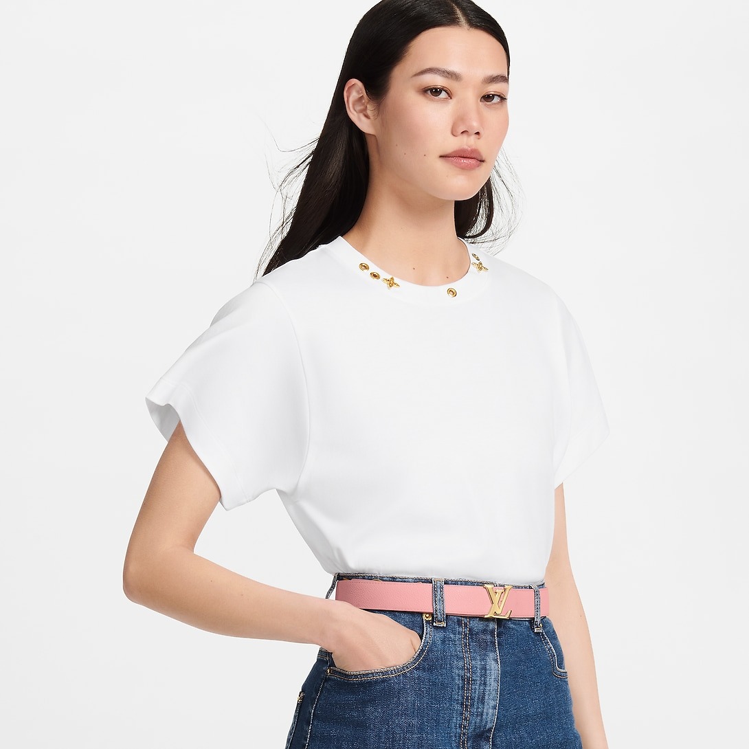 L0vis Vvtt0n LV Initiales 30mm Reversible Belt Rose Poudre For Women M0321V