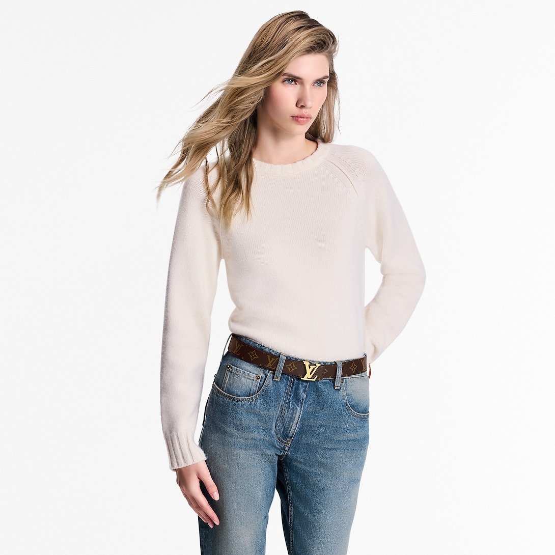 L0vis Vvtt0n LV Initiales 30mm Reversible Belt Black For Women M0565V