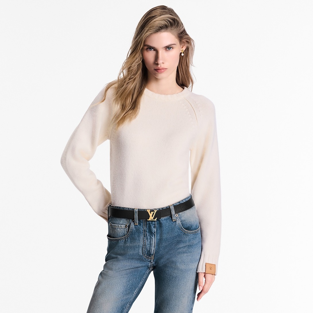 L0vis Vvtt0n LV Initiales 30mm Reversible Belt Black For Women M0565V