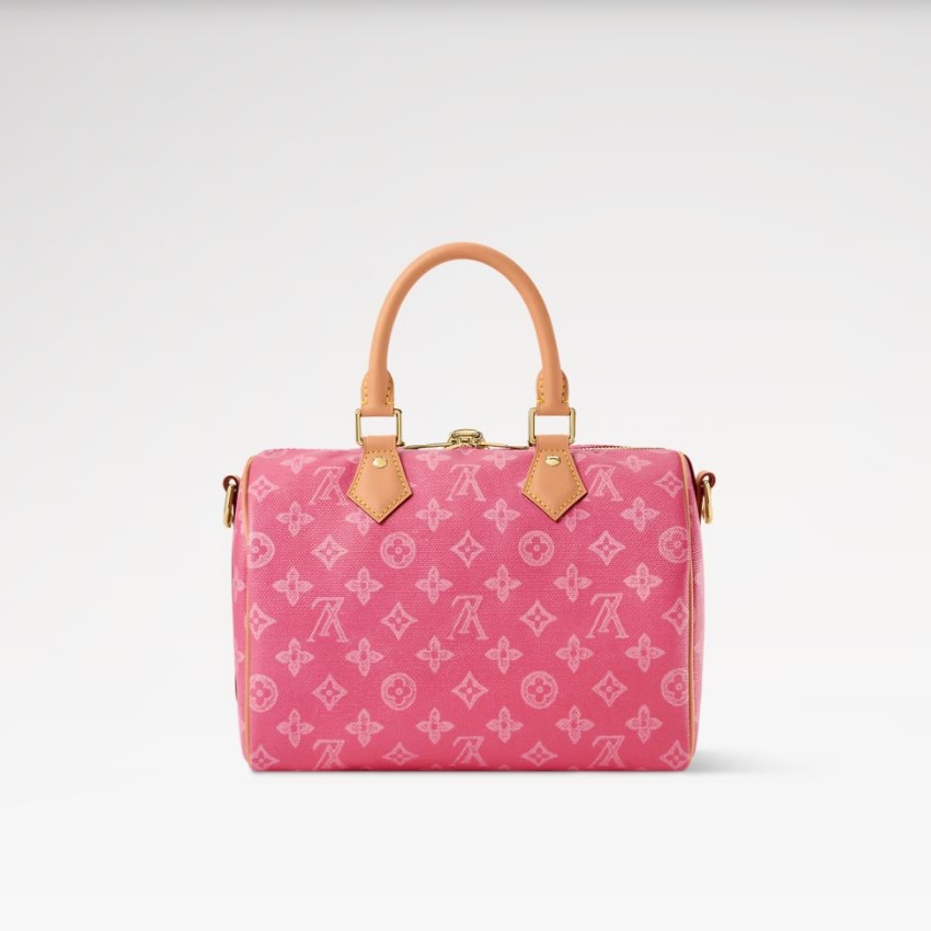 L0vis Vvtt0n Speedy Bandouliere 25 Monogram Origine Rose Ruban For Women 9.8in/25cm M27528