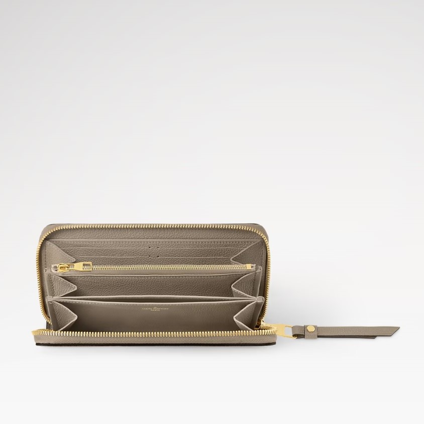 L0vis Vvtt0n Zippy Wallet Monogram Empreinte Dove/Cream For Women 7.7in/20cm M69794