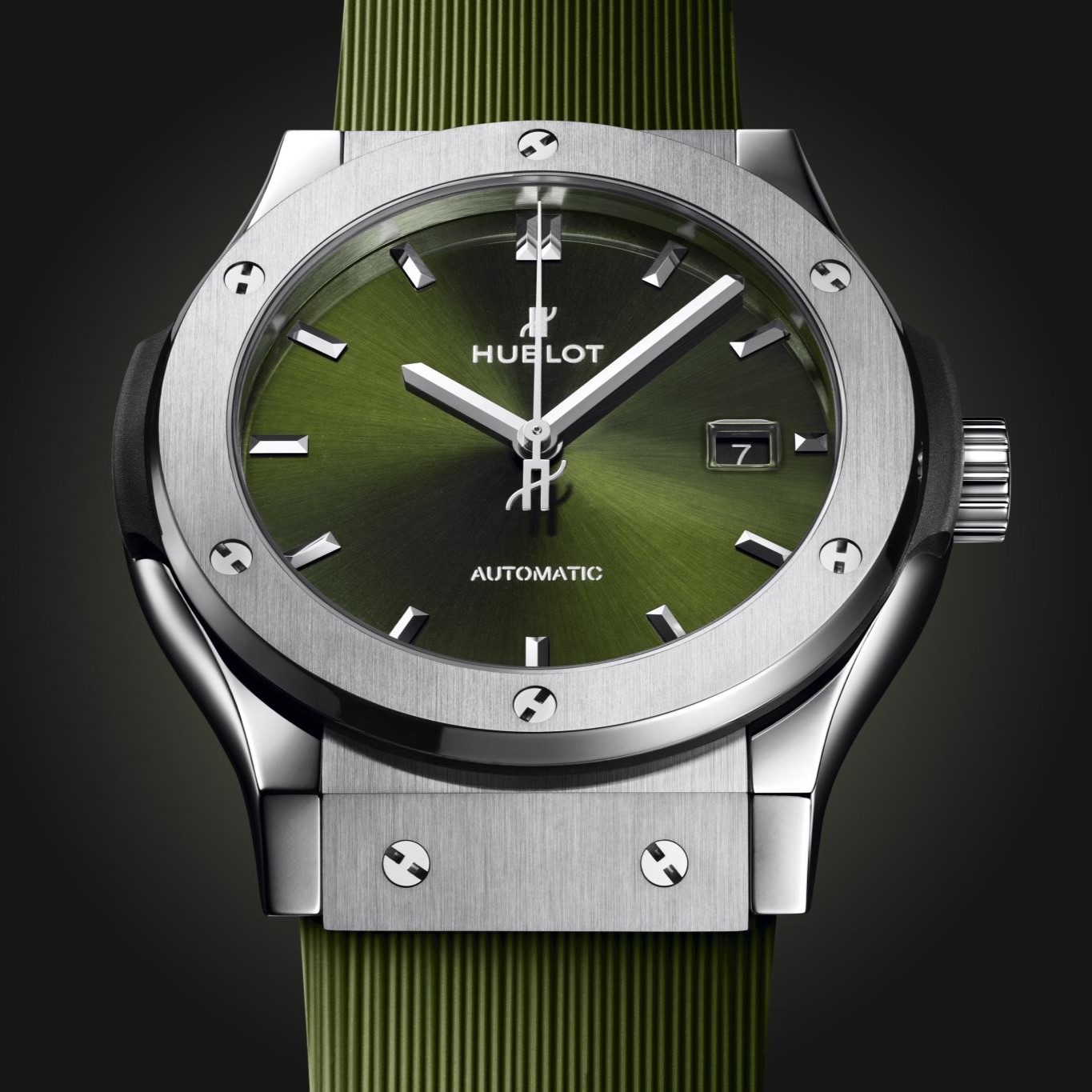 Hublot Classic Fusion Watch Green Strap Green Dial 42mm For Men 542.NX.8970.RX