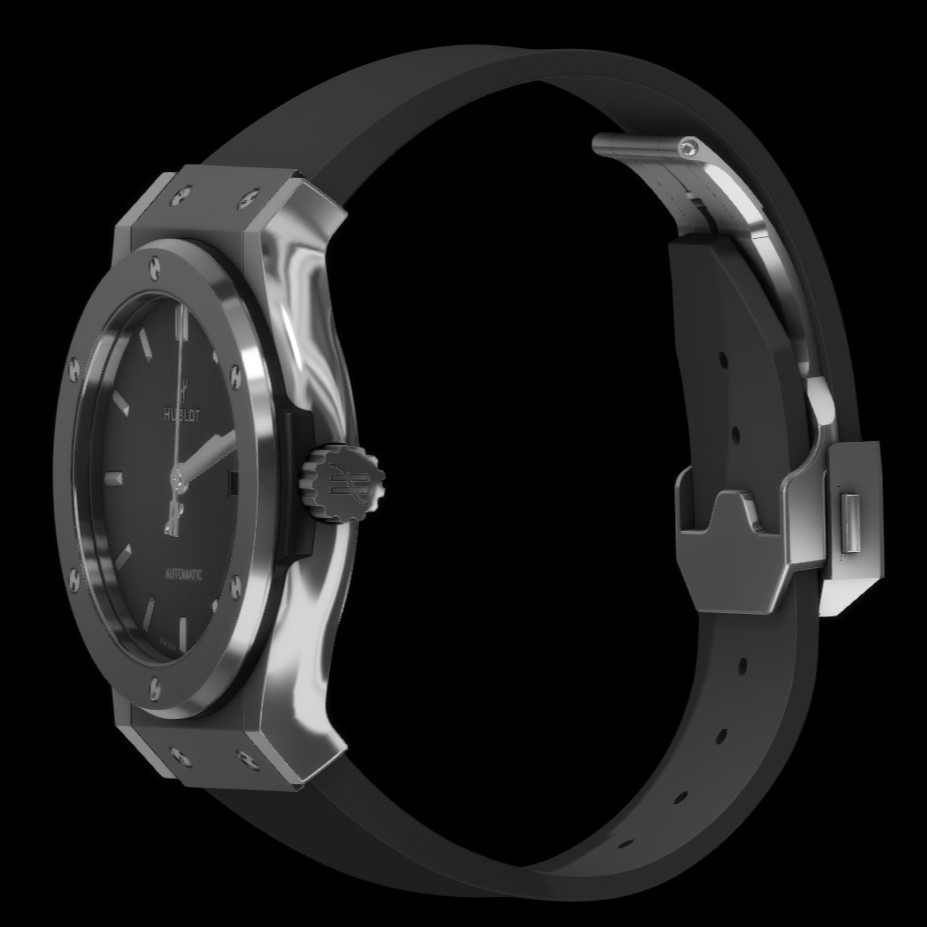 Hublot Classic Fusion Watch Racing Grey Strap Grey Dial 42mm For Men 542.NX.7071.RX