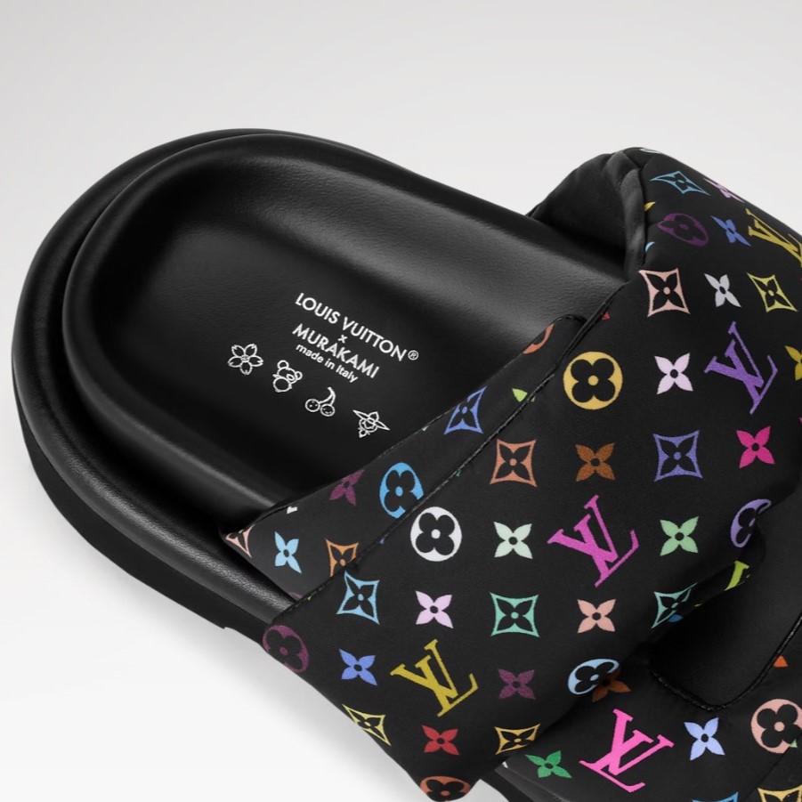 L0vis Vvtt0n LV x TM Pool Pillow Comfort Mules Black For Women 1AJLGU