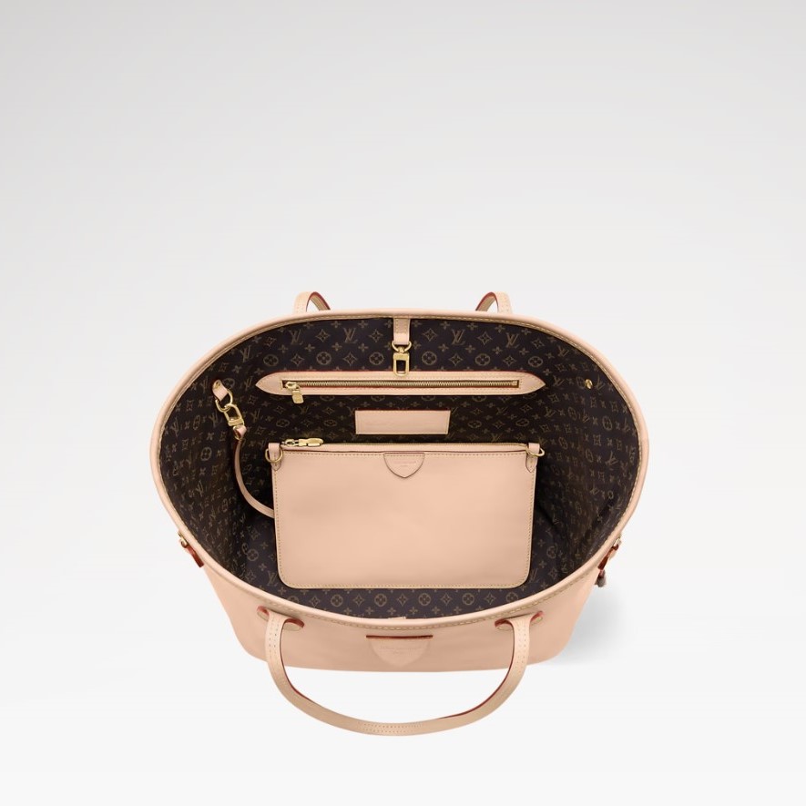 L0vis Vvtt0n Neverfull MM Tote Bag 12.2in/ 31cm Beige Gold Hardware For Women M27635