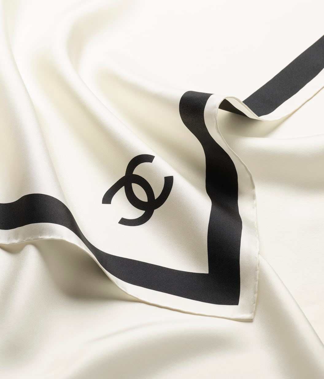 Ch**el Square Scarf Ecru/ Black For Women AAB938-B24346-UA149