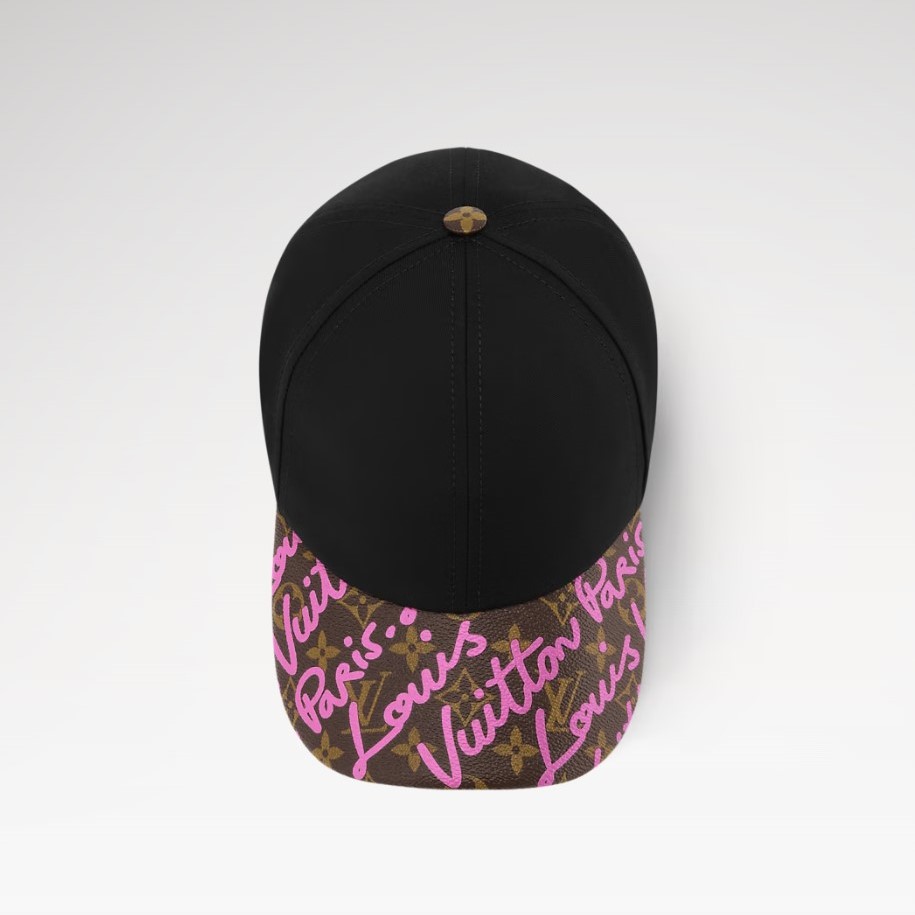 L0vis Vvtt0n LV Script Cap Black/ Pink For Women M5371M